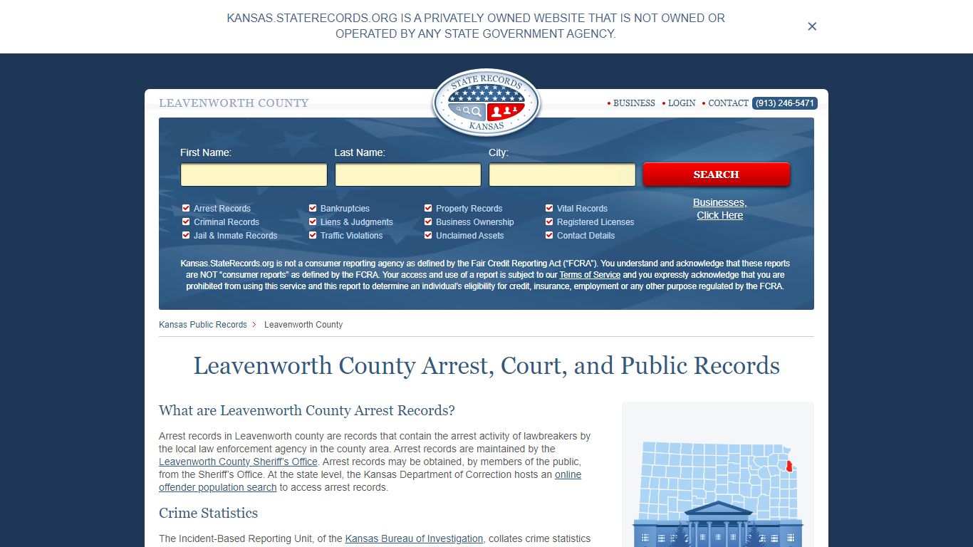 Leavenworth County Arrest, Court, and Public Records