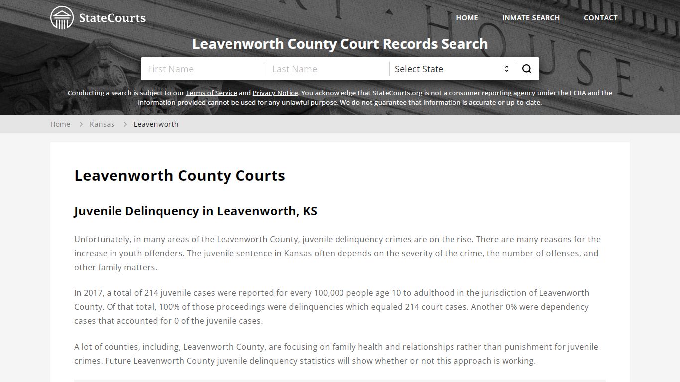 Leavenworth County, KS Courts - Records & Cases - StateCourts