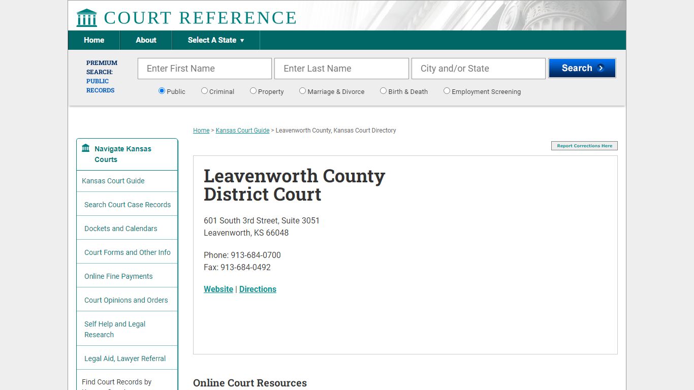 Leavenworth County District Court - CourtReference.com